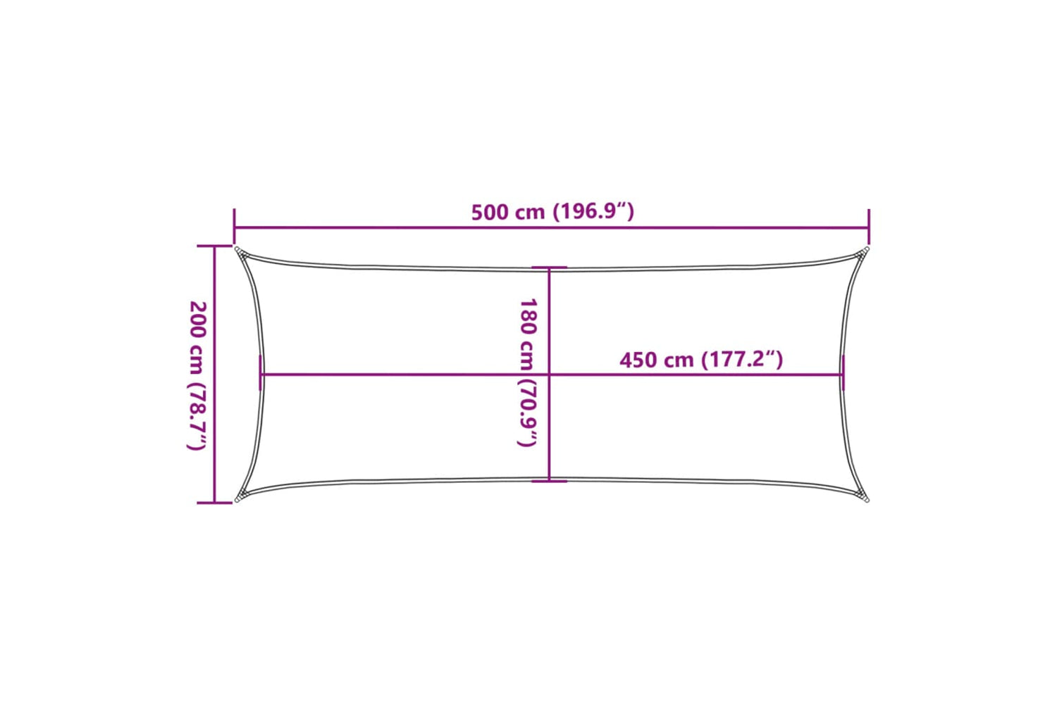 vidaXL 311066 Sunshade Sail 160 G/mÂ² Anthracite 2x5 M Hdpe-9