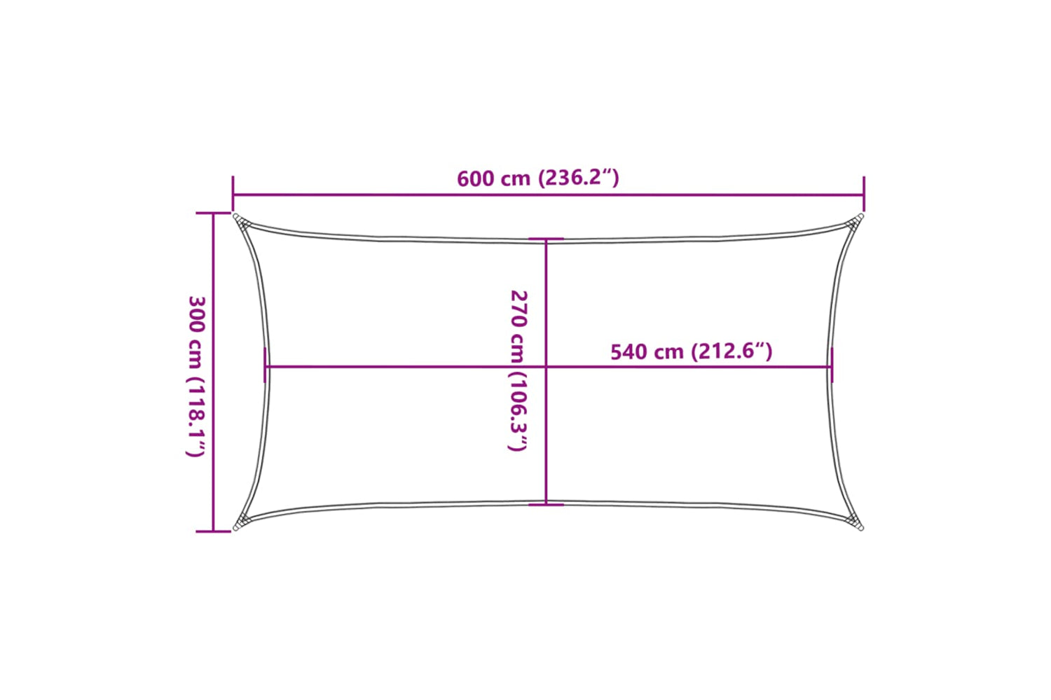 vidaXL 311130 Sunshade Sail 160 G/mÂ² Beige 3x6 M Hdpe-9