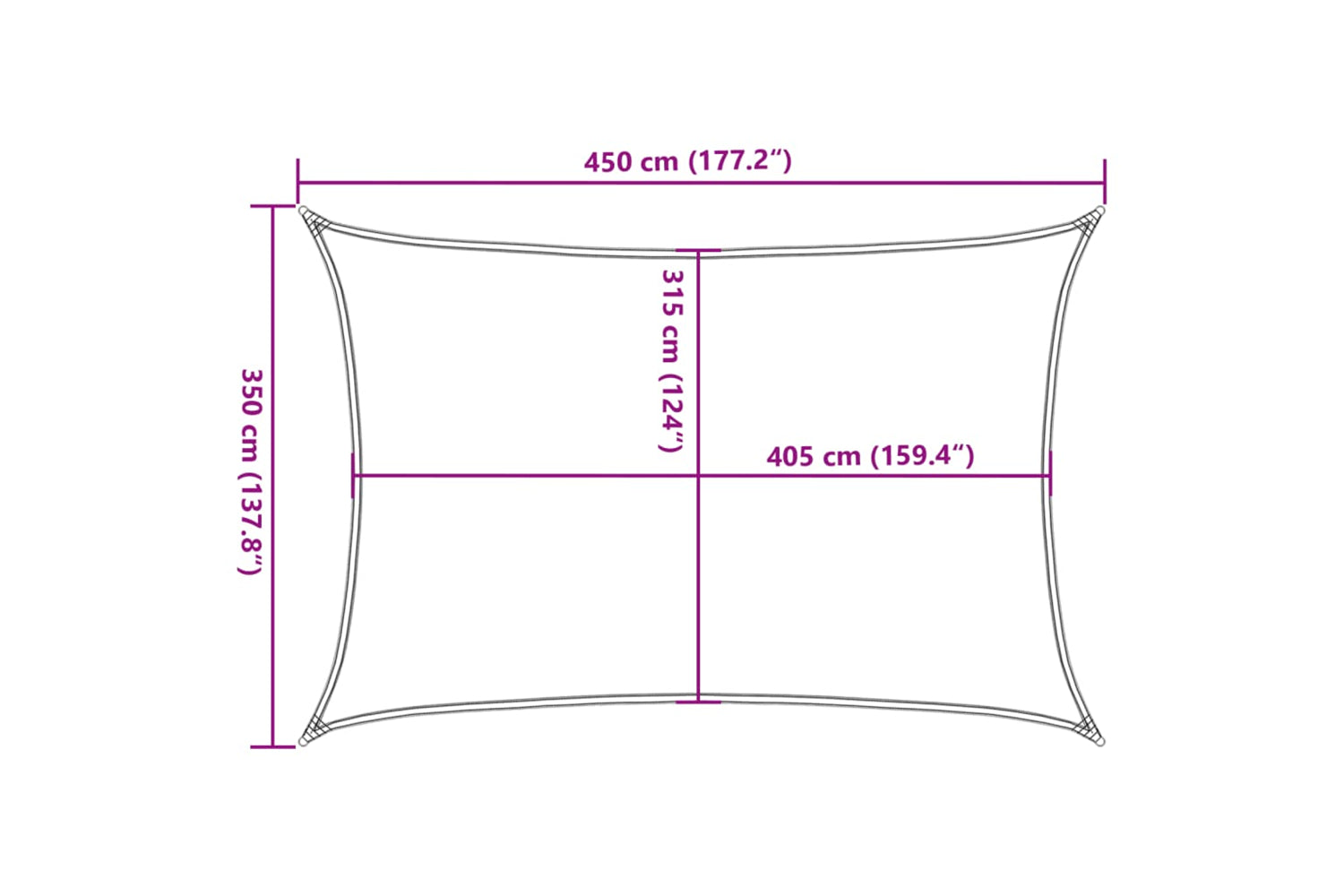 vidaXL 311681 Sunshade Sail 160 G/mÂ² Orange 3.5x4.5 M Hdpe-9