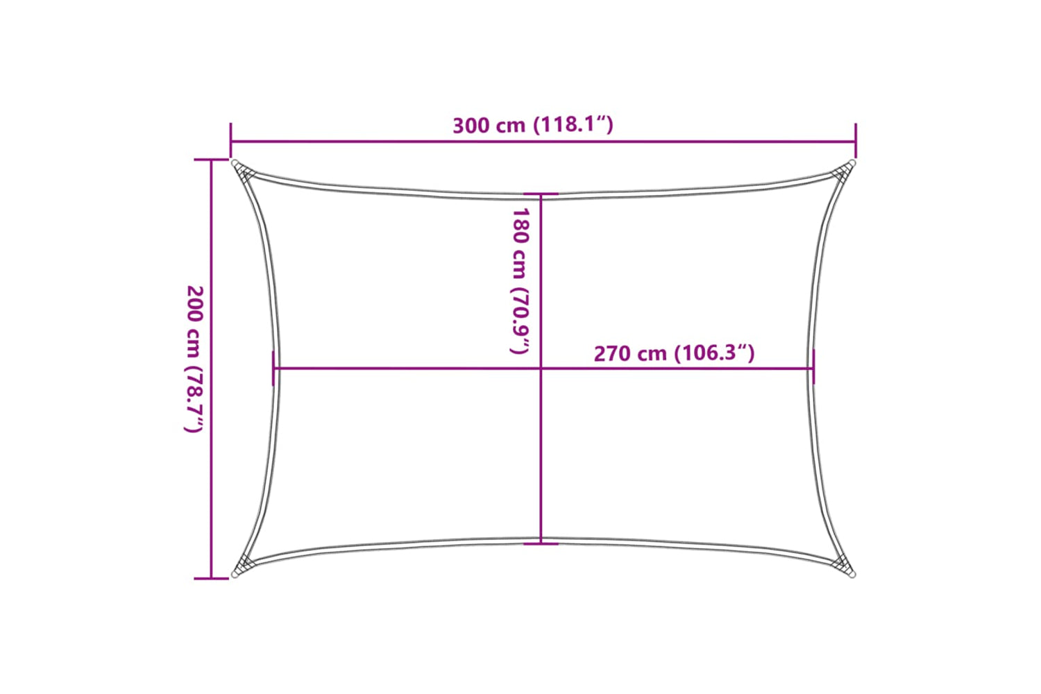 vidaXL 311172 Sunshade Sail 160 G/mÂ² Cream 2x3 M Hdpe-9