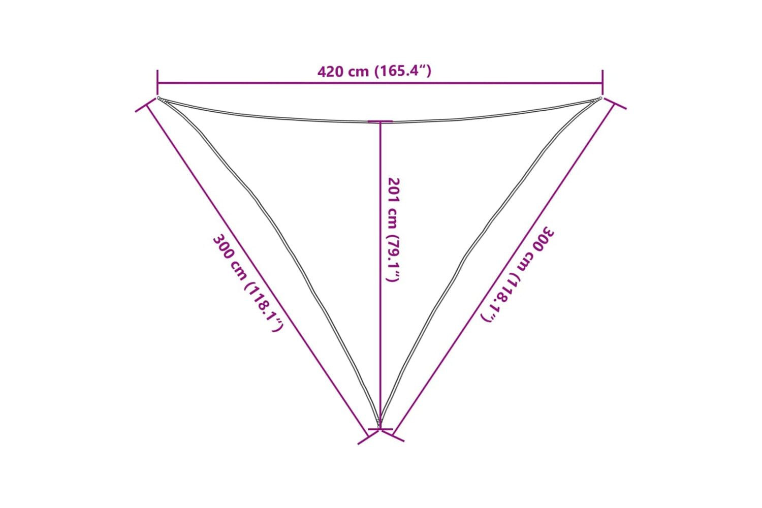 vidaXL 311089 Sunshade Sail 160 G/mÂ² Anthracite 3x3x4.2 M Hdpe-9