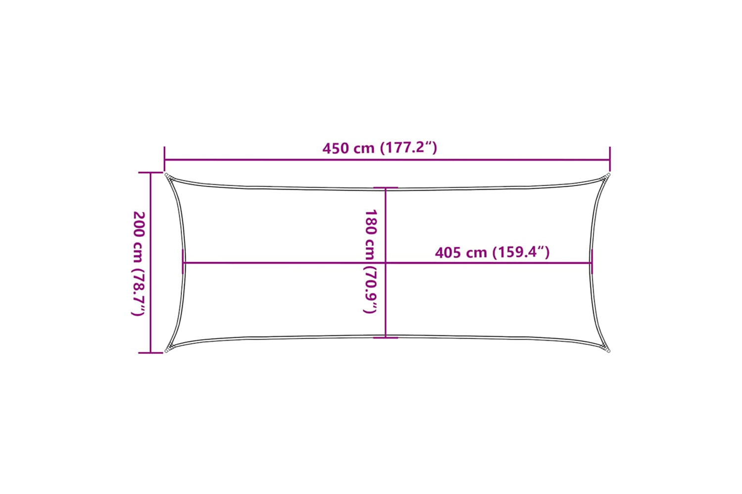 vidaXL 311395 Sunshade Sail 160 G/mÂ² Taupe 2x4.5 M Hdpe-9