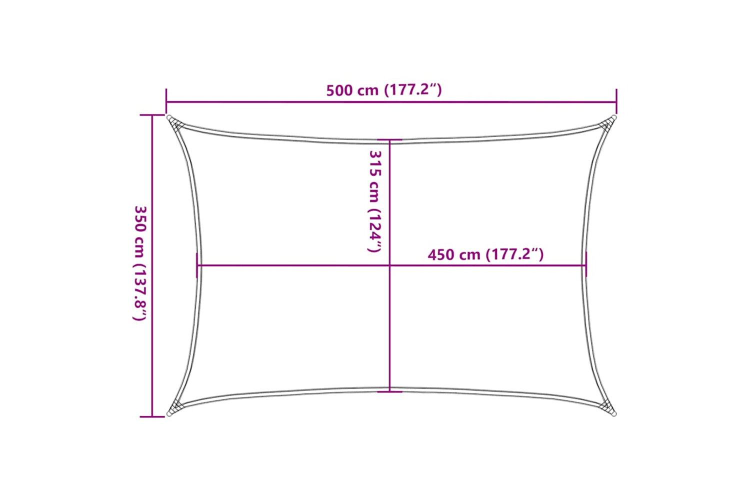 vidaXL 311187 Sunshade Sail 160 G/mÂ² Cream 3.5x5 M Hdpe-9