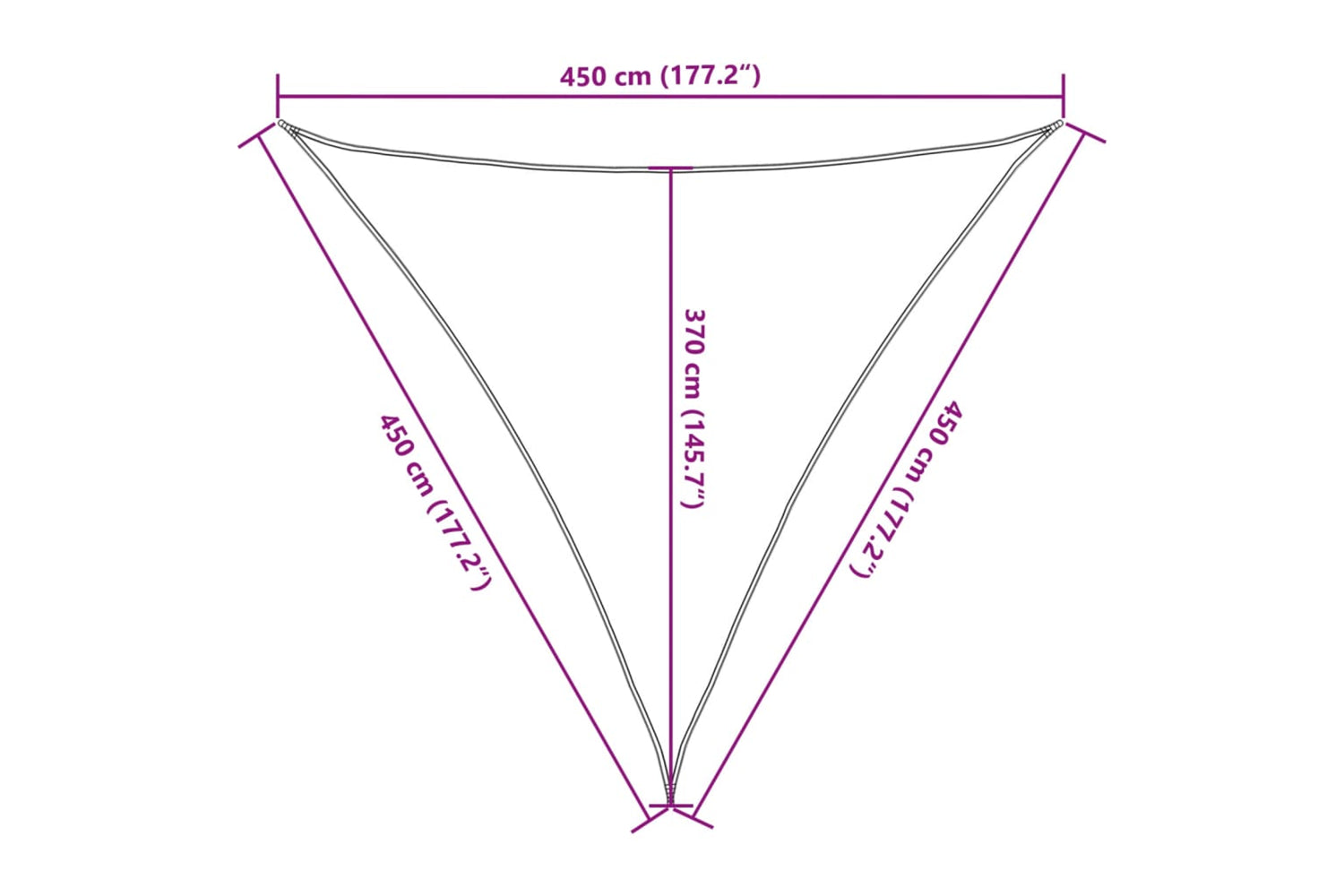 vidaXL 311205 Sunshade Sail 160 G/mÂ² Cream 4.5x4.5x4.5 M Hdpe-9