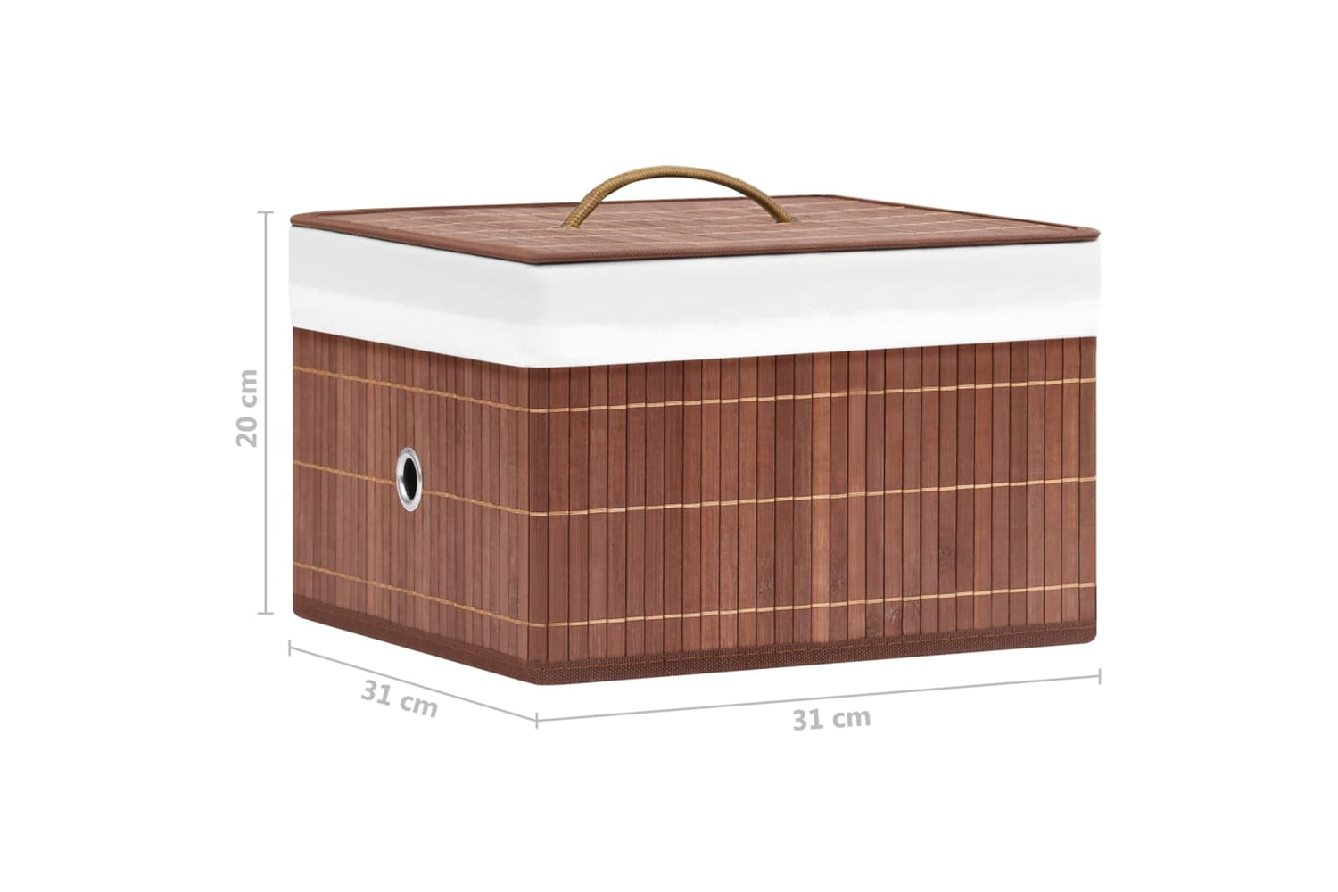 Vidaxl 320768 Bamboo Storage Boxes 4 Pcs Brown-10