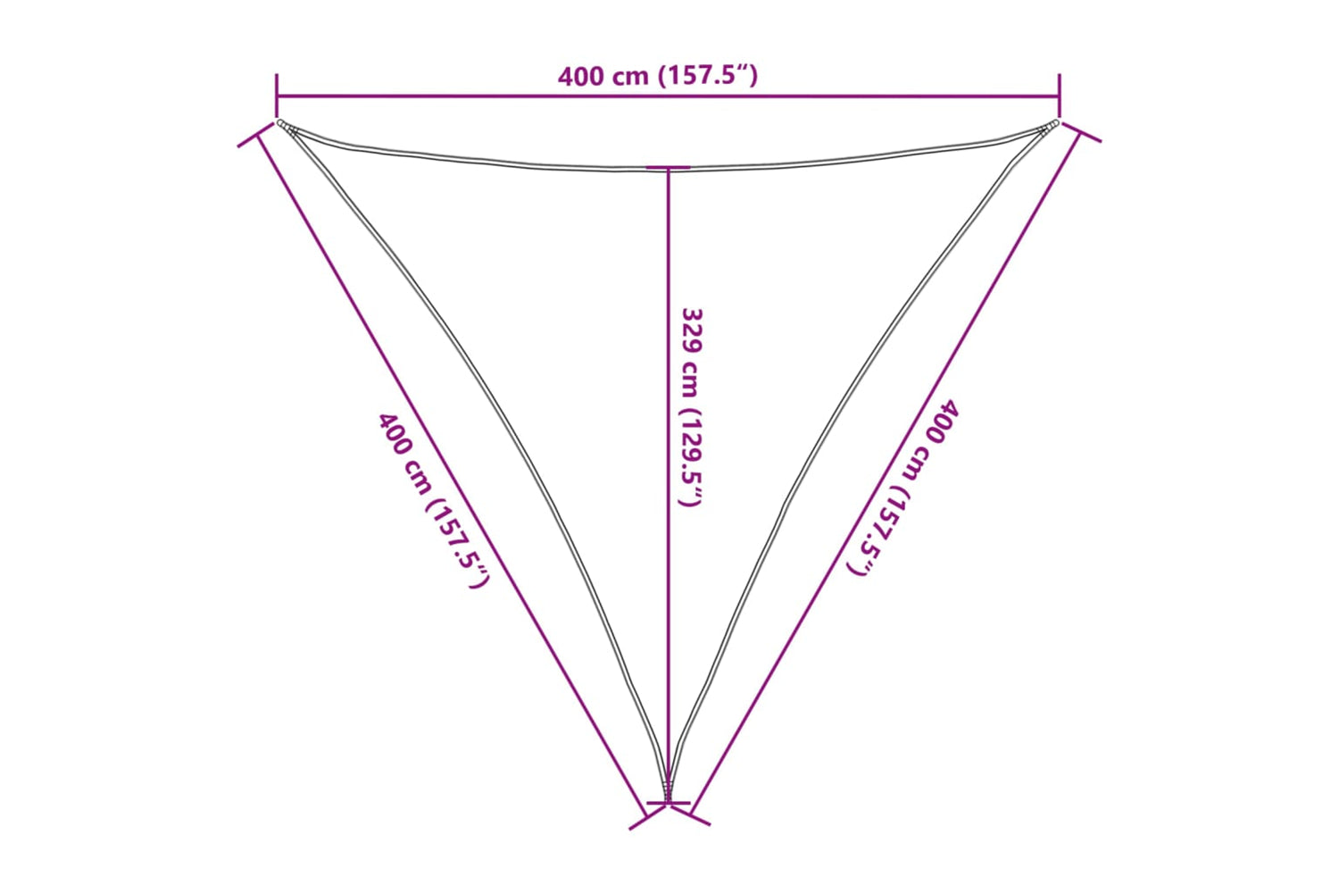 vidaXL 311478 Sunshade Sail 160 G/mÂ² Dark Green 4x4x4 M Hdpe-9