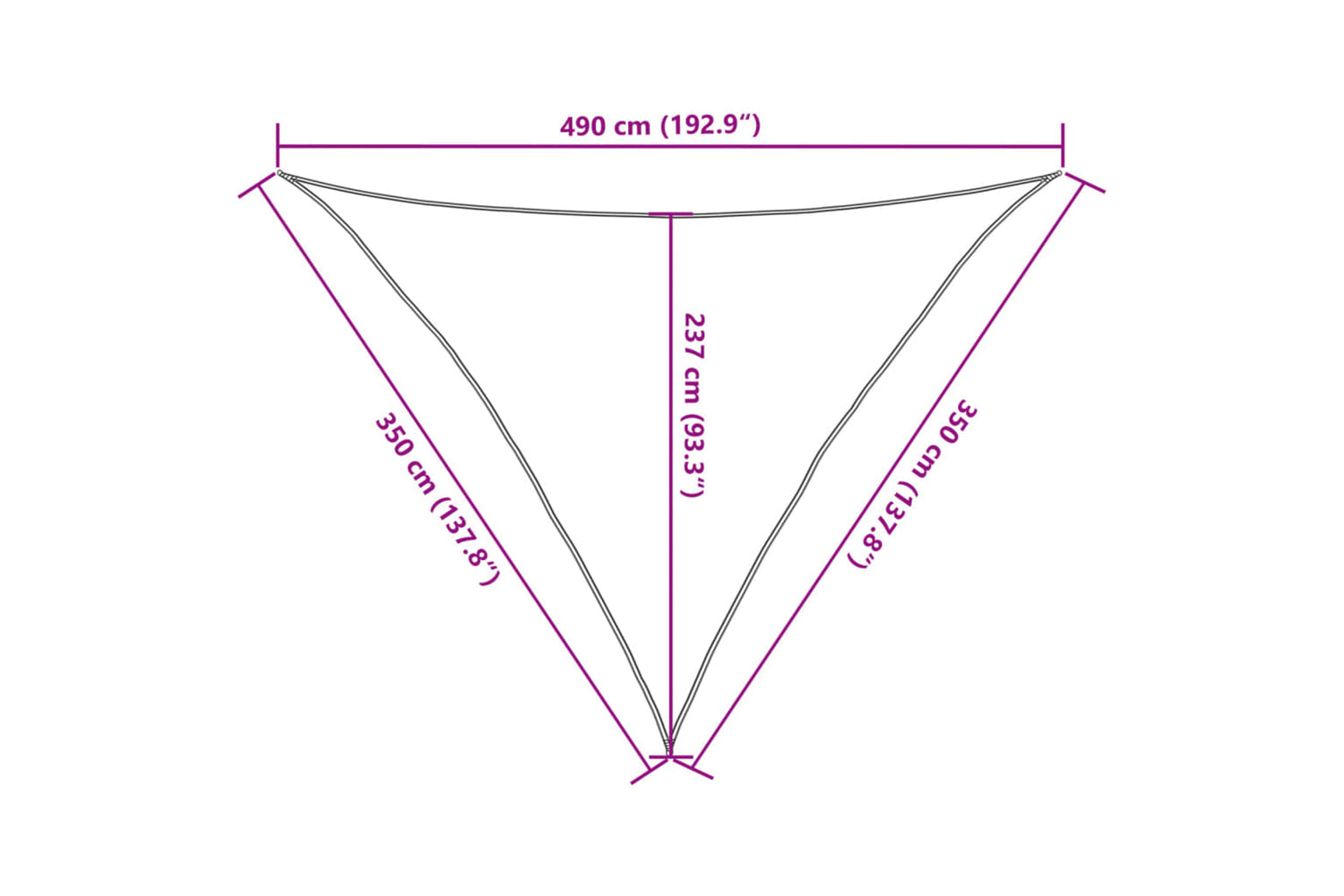 vidaXL 311367 Sunshade Sail 160 G/mÂ² Terracotta 3.5x3.5x4.9 M Hdpe-9