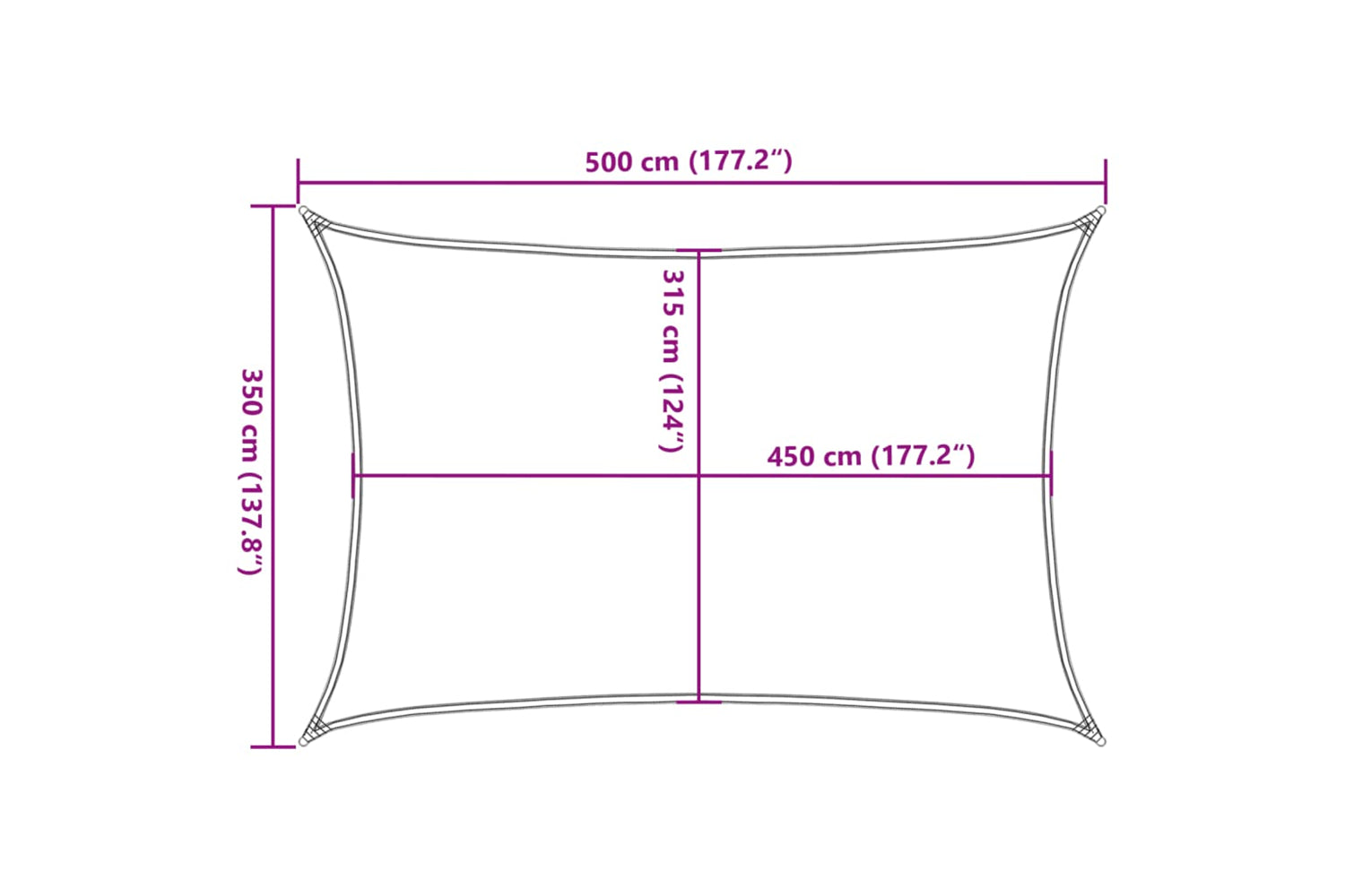 vidaXL 311792 Sunshade Sail 160 G/mÂ² Brown 3.5x5 M Hdpe-9