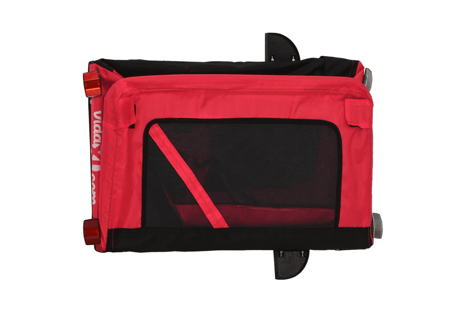 Vidaxl 93929 Pet Bike Trailer Red And Black Oxford Fabric And Iron-9