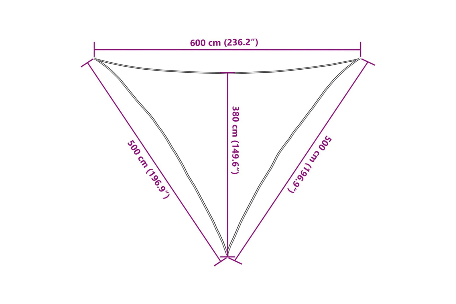 vidaXL 311320 Sunshade Sail 160 G/mÂ² Light Green 5x5x6 M Hdpe-9