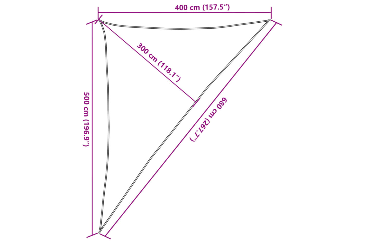 vidaXL 311321 Sunshade Sail 160 G/mÂ² Light Green 4x5x6.8 M Hdpe-9