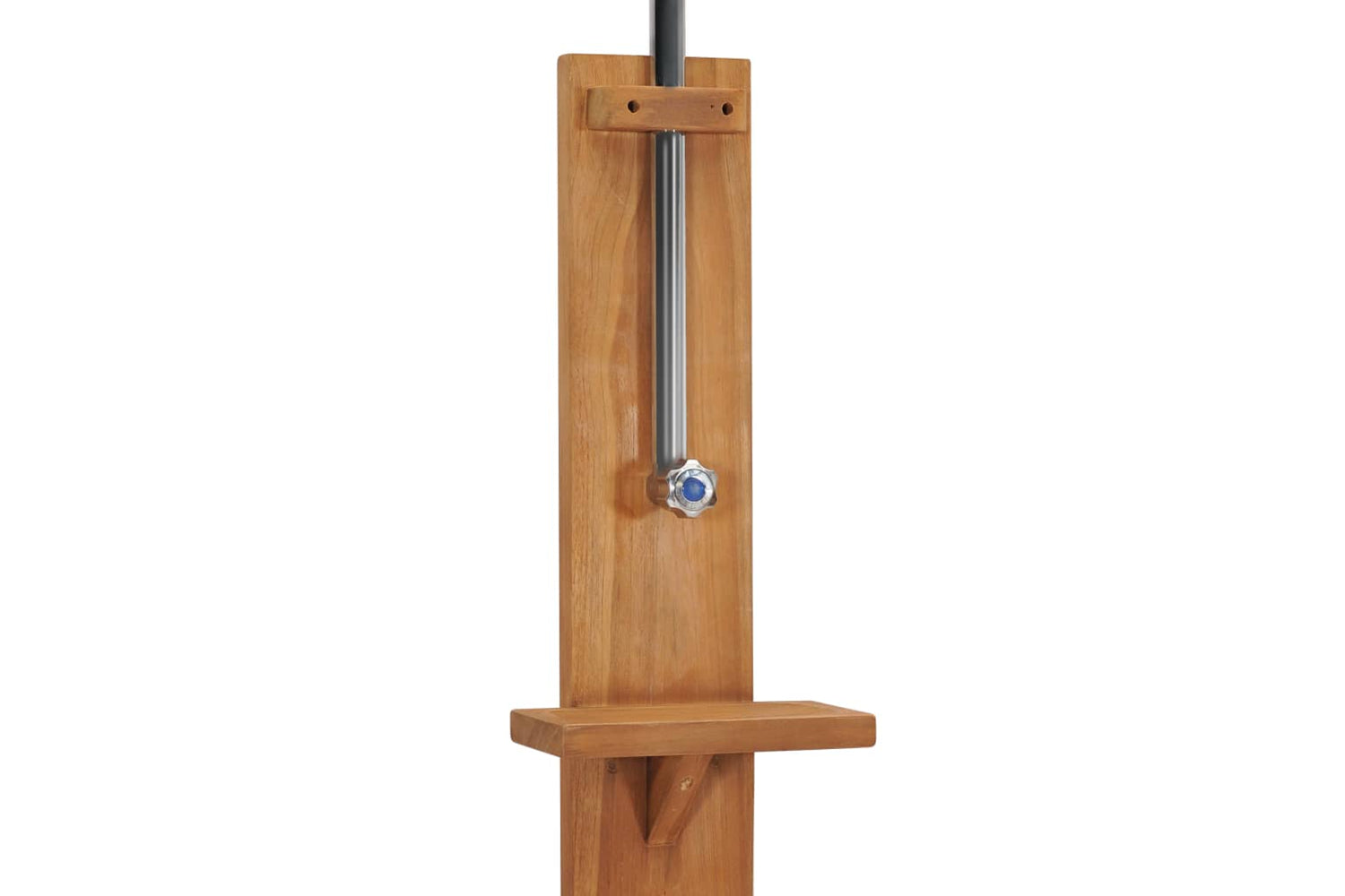 vidaXL 312276 Garden Shower 75x75x210cm Solid Teak Wood-10