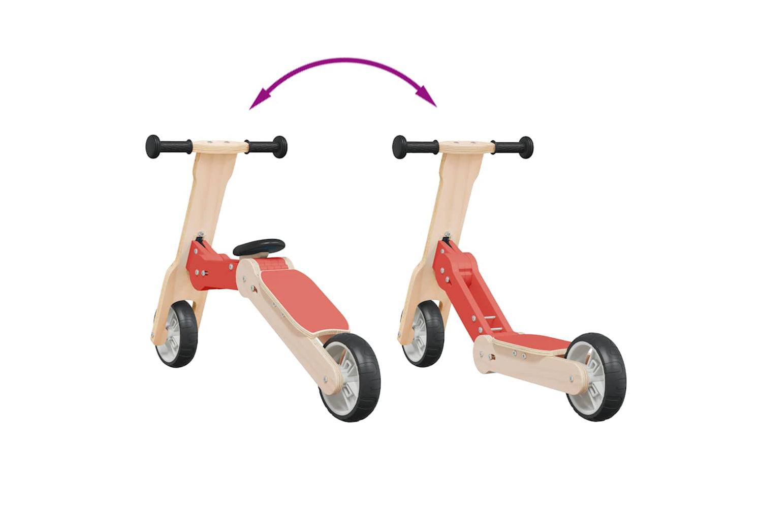 Vidaxl Kids Scooter 2-in-1 Red-9