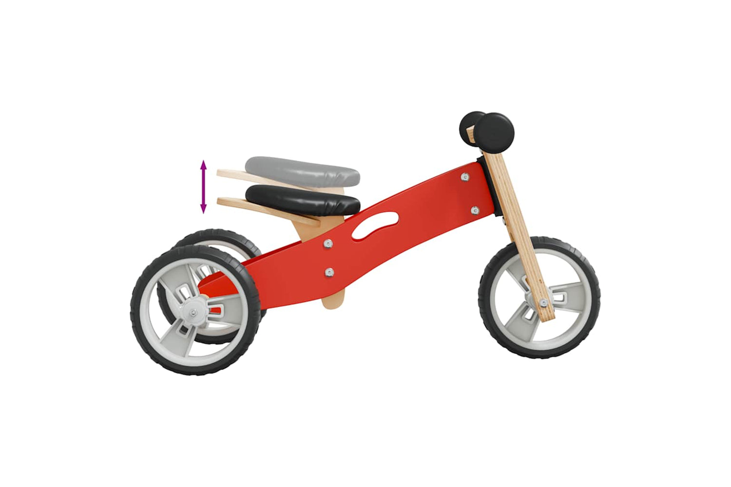 Vidaxl Balance Bike For Children 2-in-1 Red-9