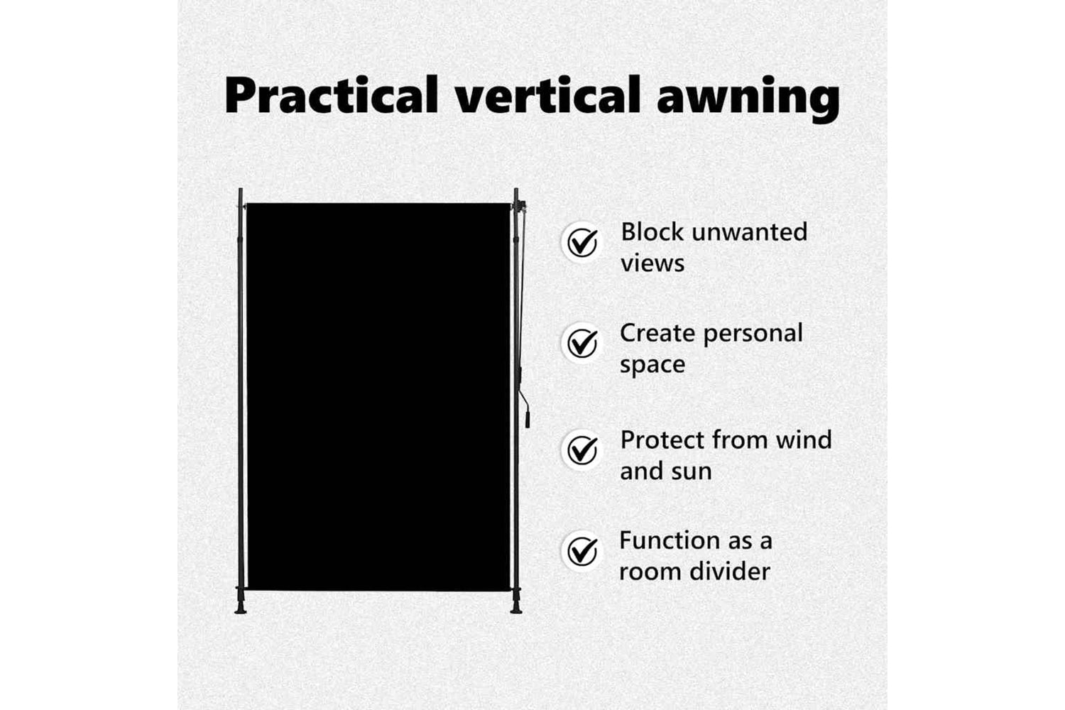 Vidaxl Outdoor Roller Blind 150x270 Cm Anthracite-10