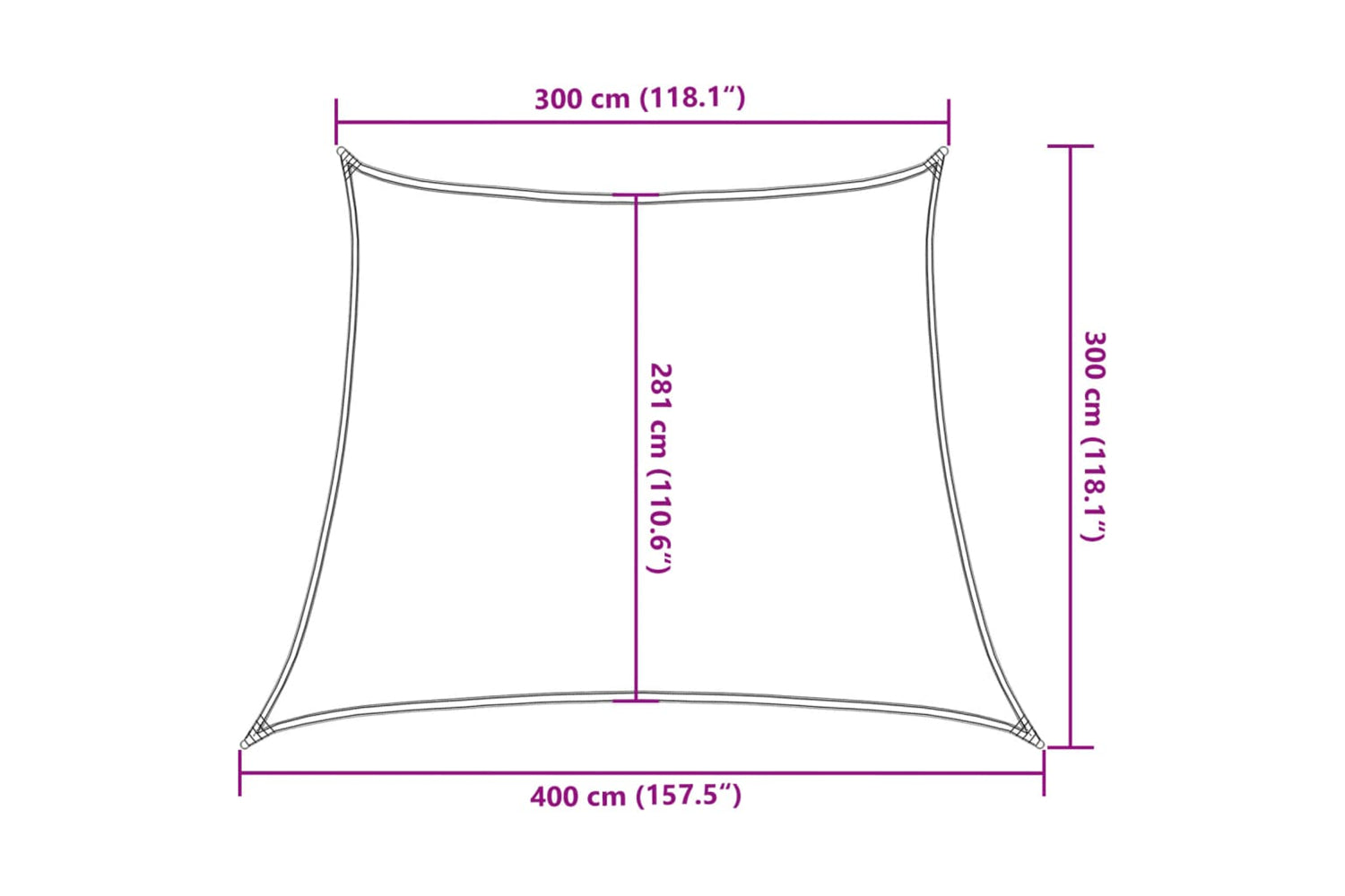 vidaXL 311269 Sunshade Sail 160 G/mÂ² White 3/4x3 M Hdpe-9