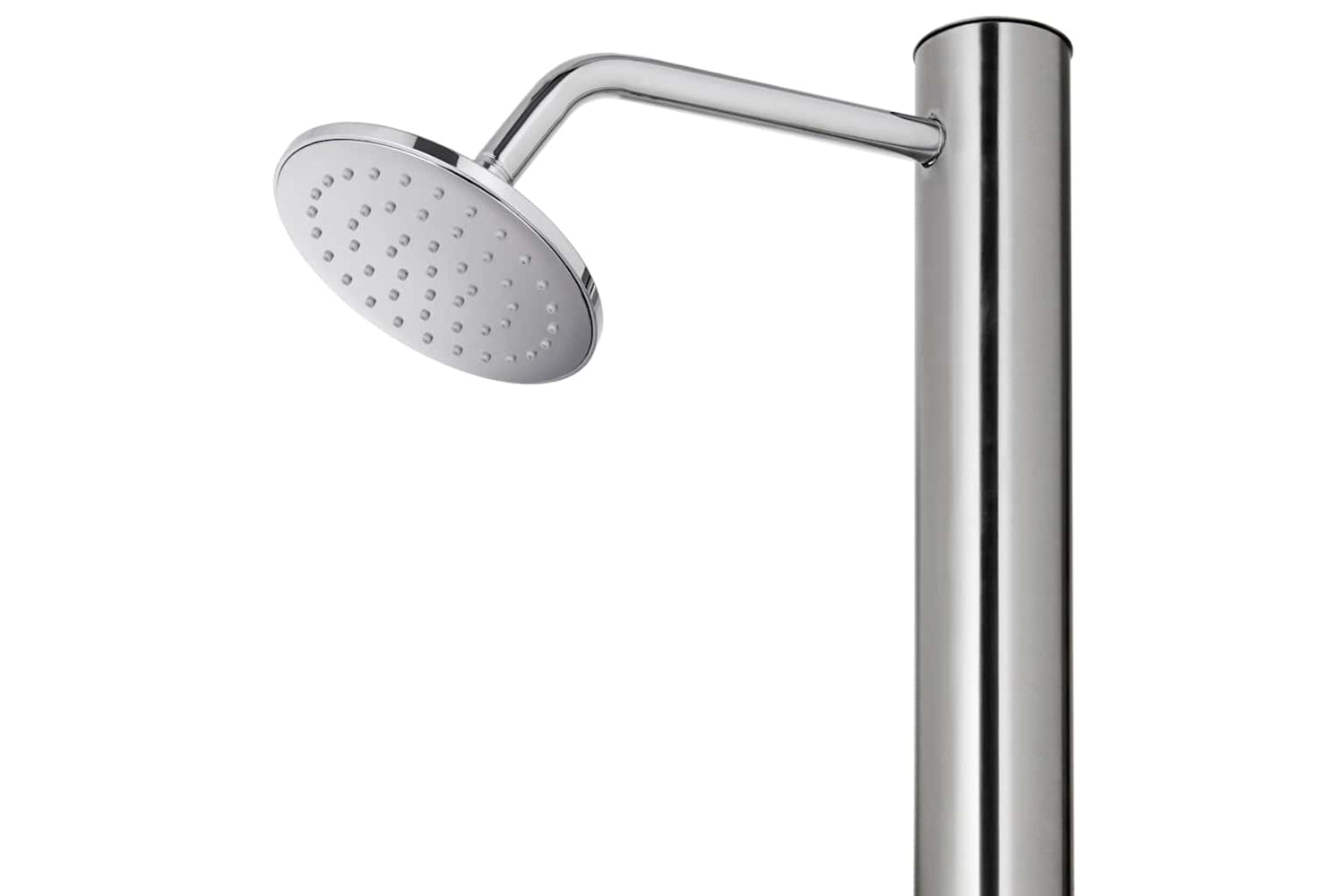 vidaXL 3070778 Garden Shower With Brown Base 220cm Stainless Steel-10