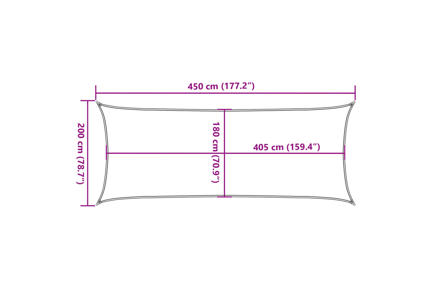 vidaXL 311065 Sunshade Sail 160 G/mÂ² Anthracite 2x4.5 M Hdpe-9