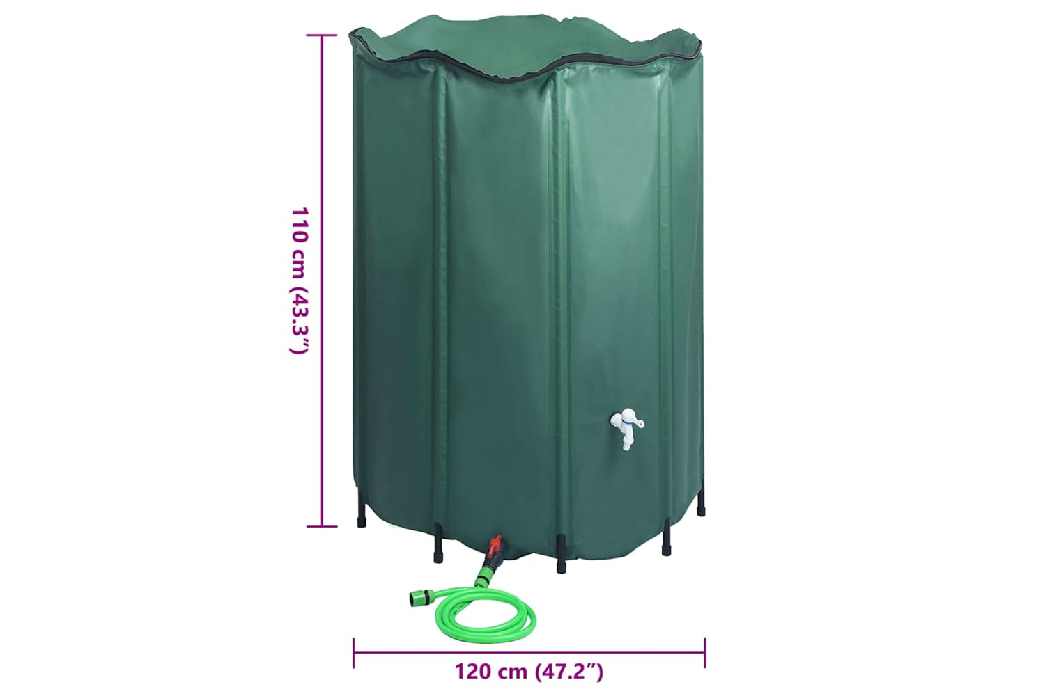 Vidaxl 48608 Collapsible Rain Water Tank With Spigot 1250 L-9