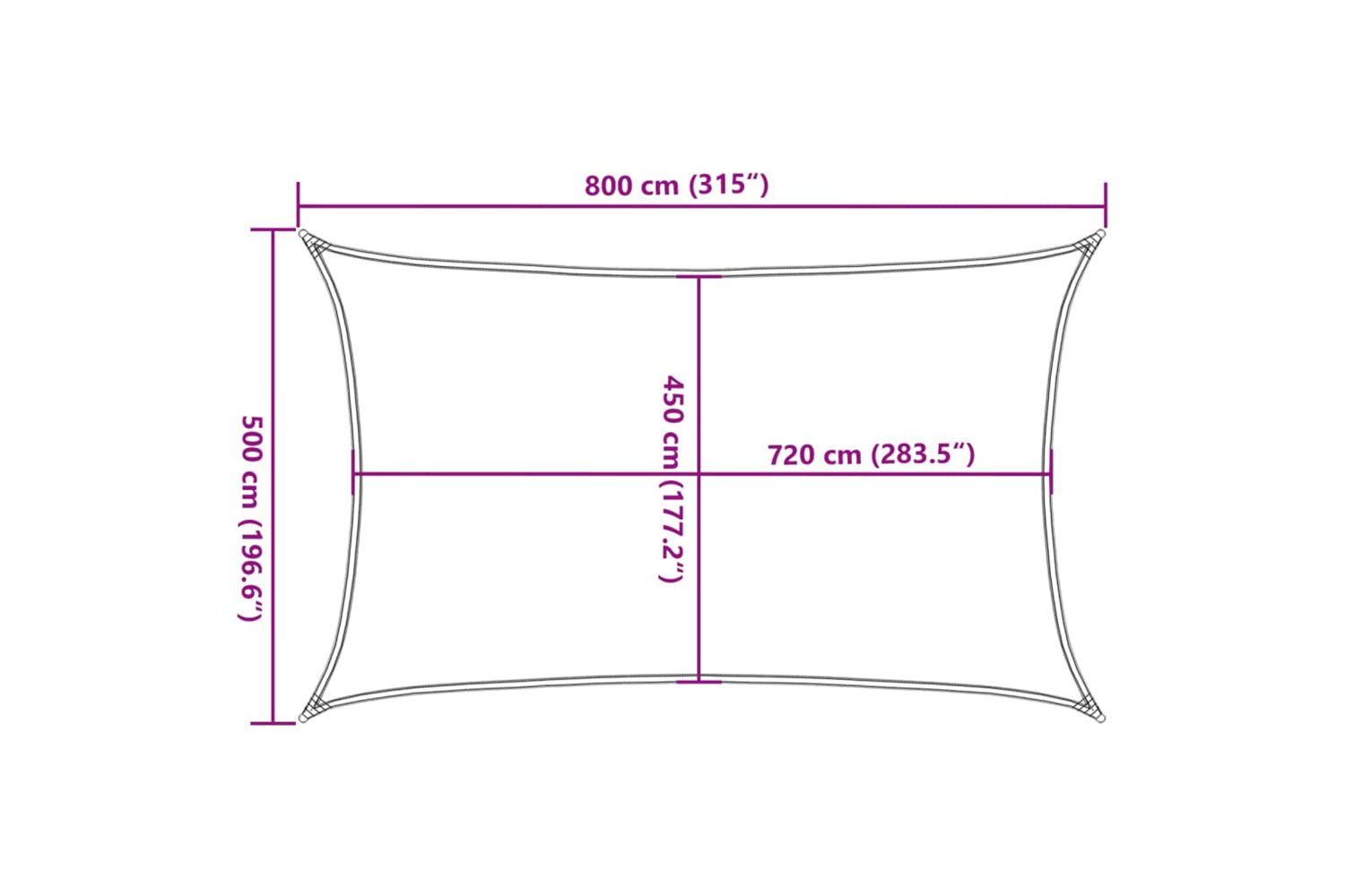 vidaXL 311193 Sunshade Sail 160 G/mÂ² Cream 5x8 M Hdpe-9