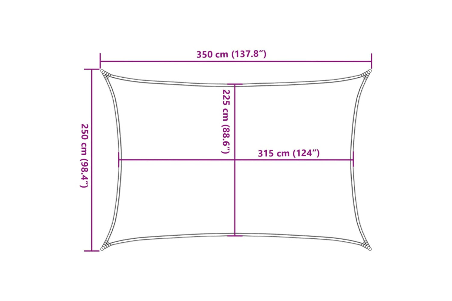 vidaXL 311123 Sunshade Sail 160 G/mÂ² Beige 2.5x3.5 M Hdpe-9