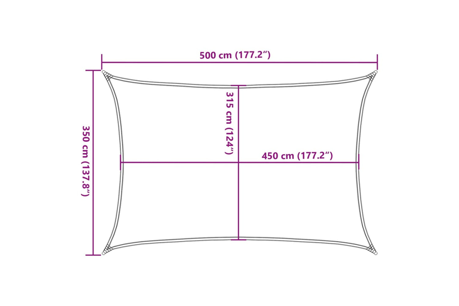 vidaXL 311077 Sunshade Sail 160 G/mÂ² Anthracite 3.5x5 M Hdpe-9