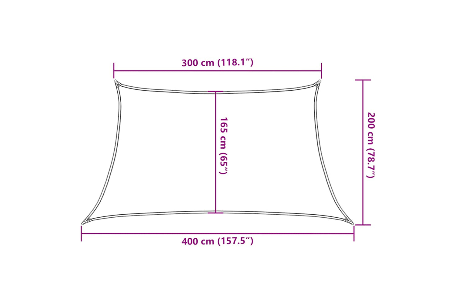 vidaXL 311433 Sunshade Sail 160 G/mÂ² Taupe 3/4x2 M Hdpe-9