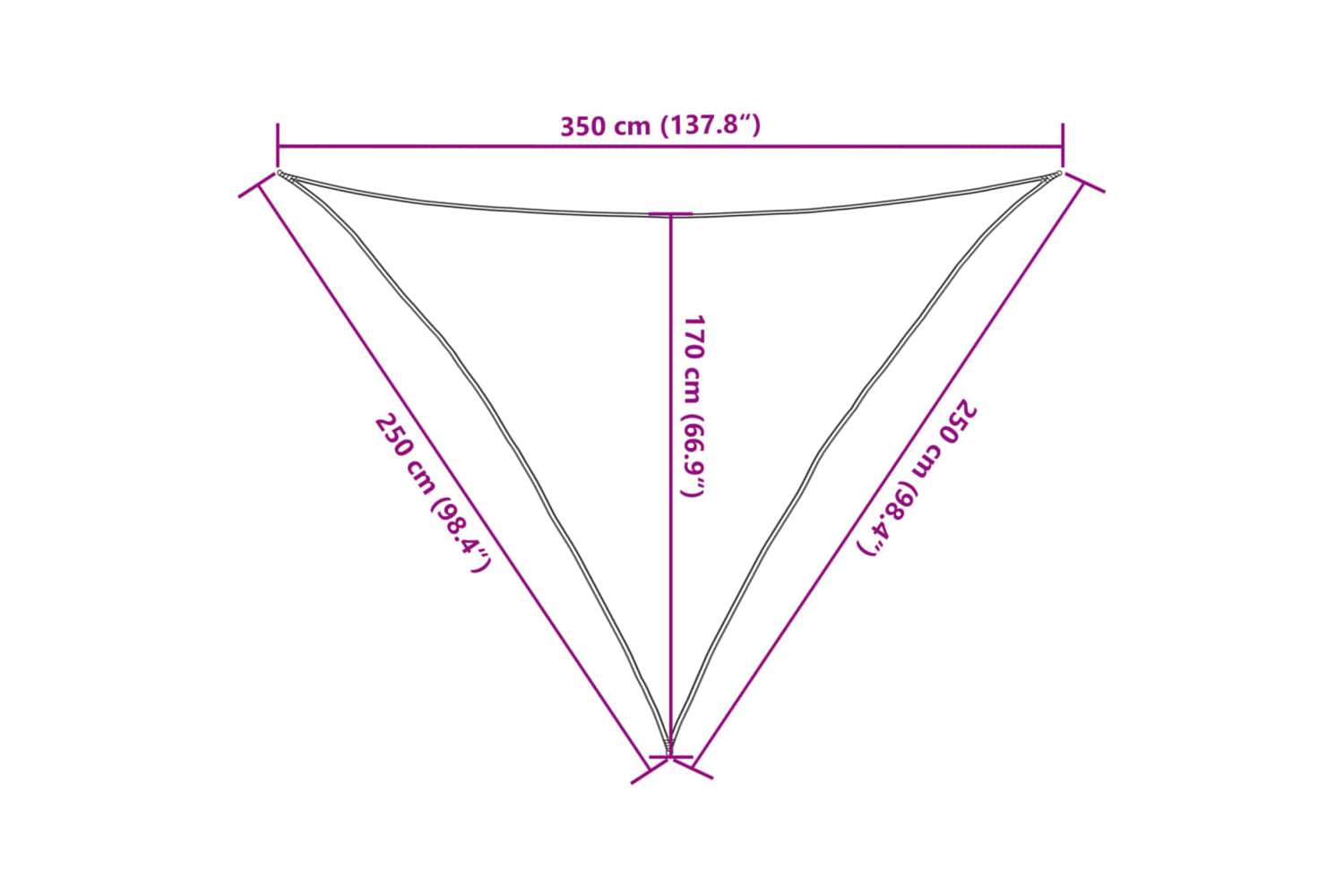 vidaXL 311086 Sunshade Sail 160 G/mÂ² Anthracite 2.5x2.5x3.5 M Hdpe-9