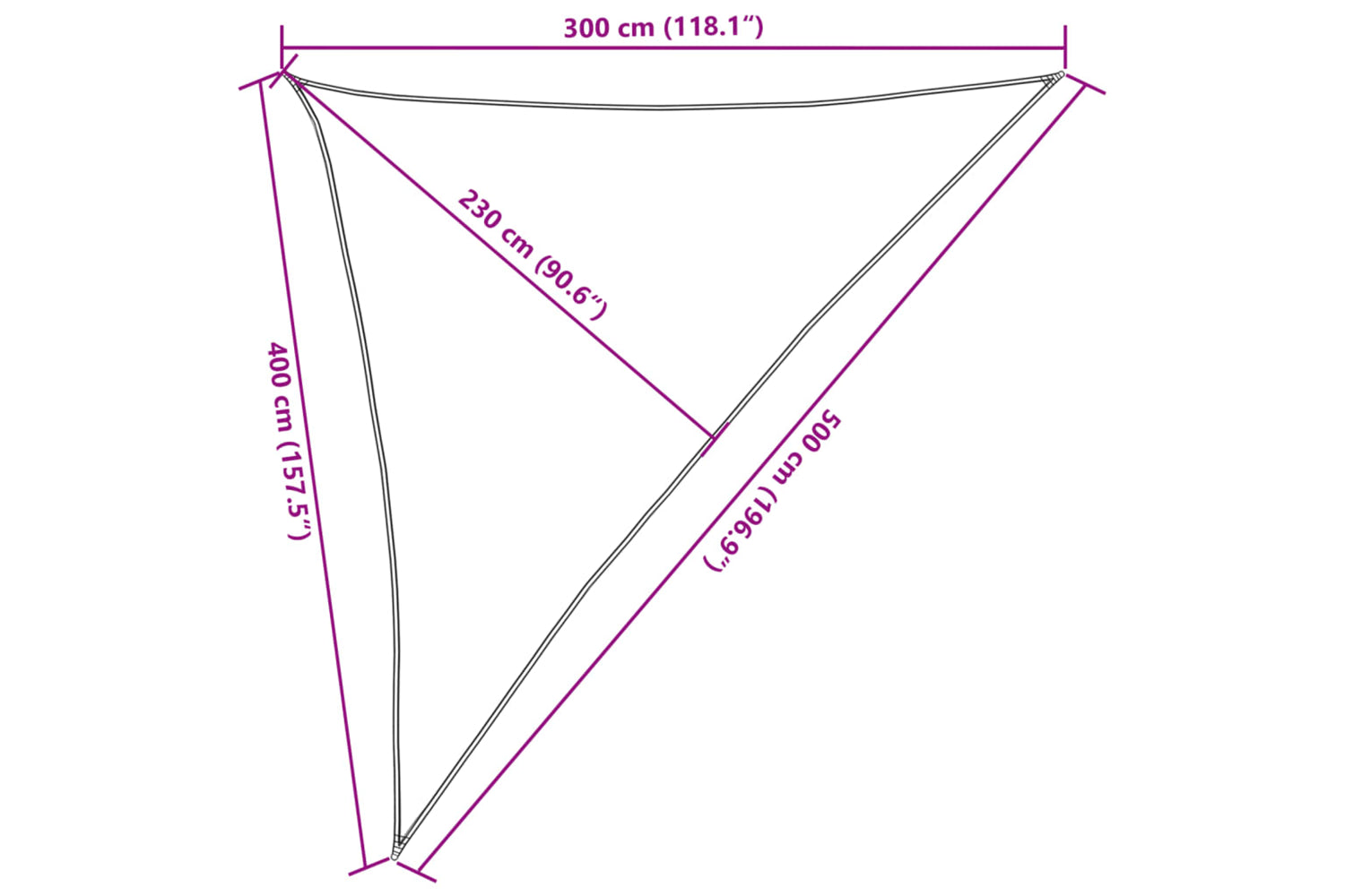 vidaXL 311091 Sunshade Sail 160 G/mÂ² Anthracite 3x4x5 M Hdpe-9