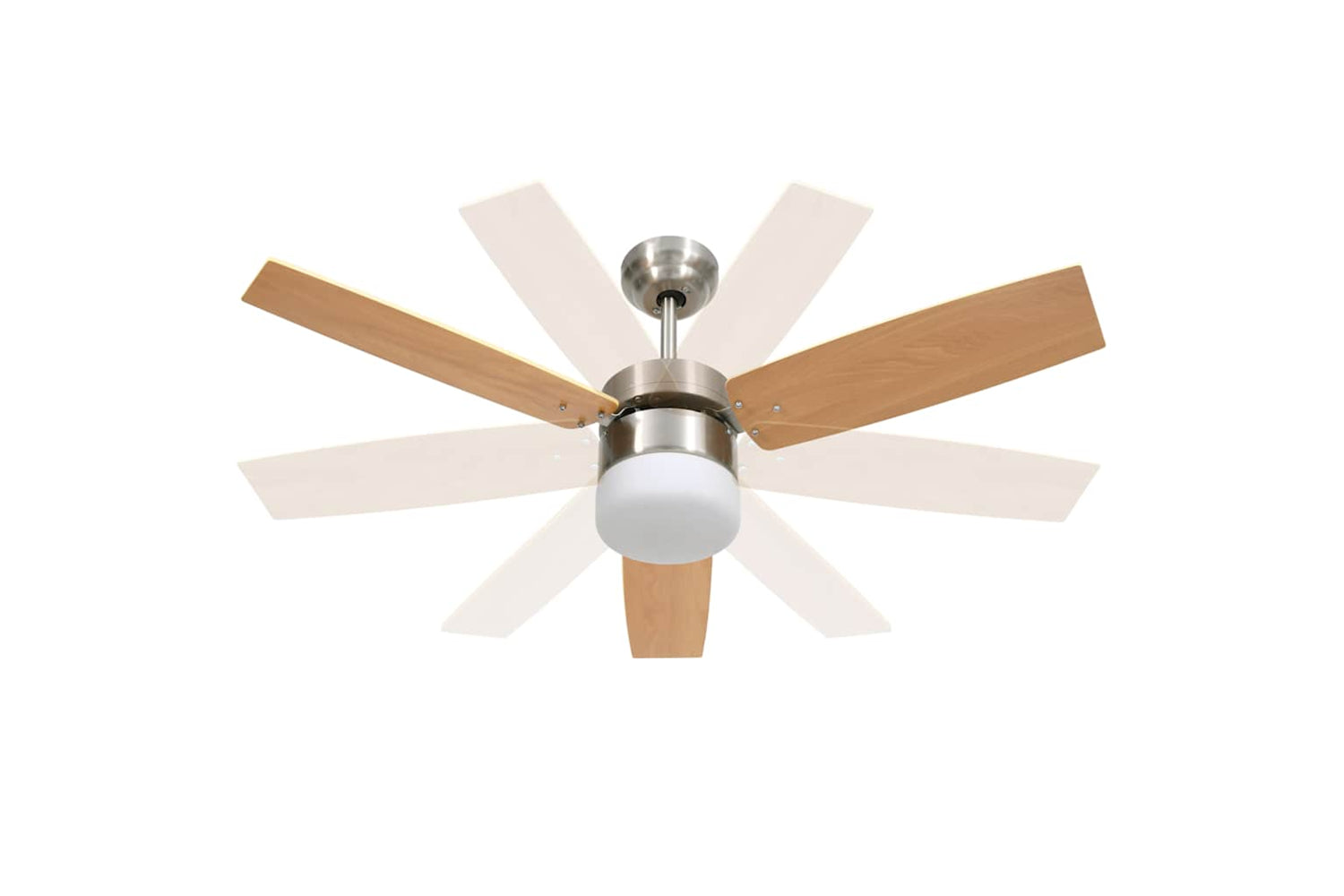 vidaXL 51490 Ceiling Fan With Light And Remote Control 108cm Light Brown-9