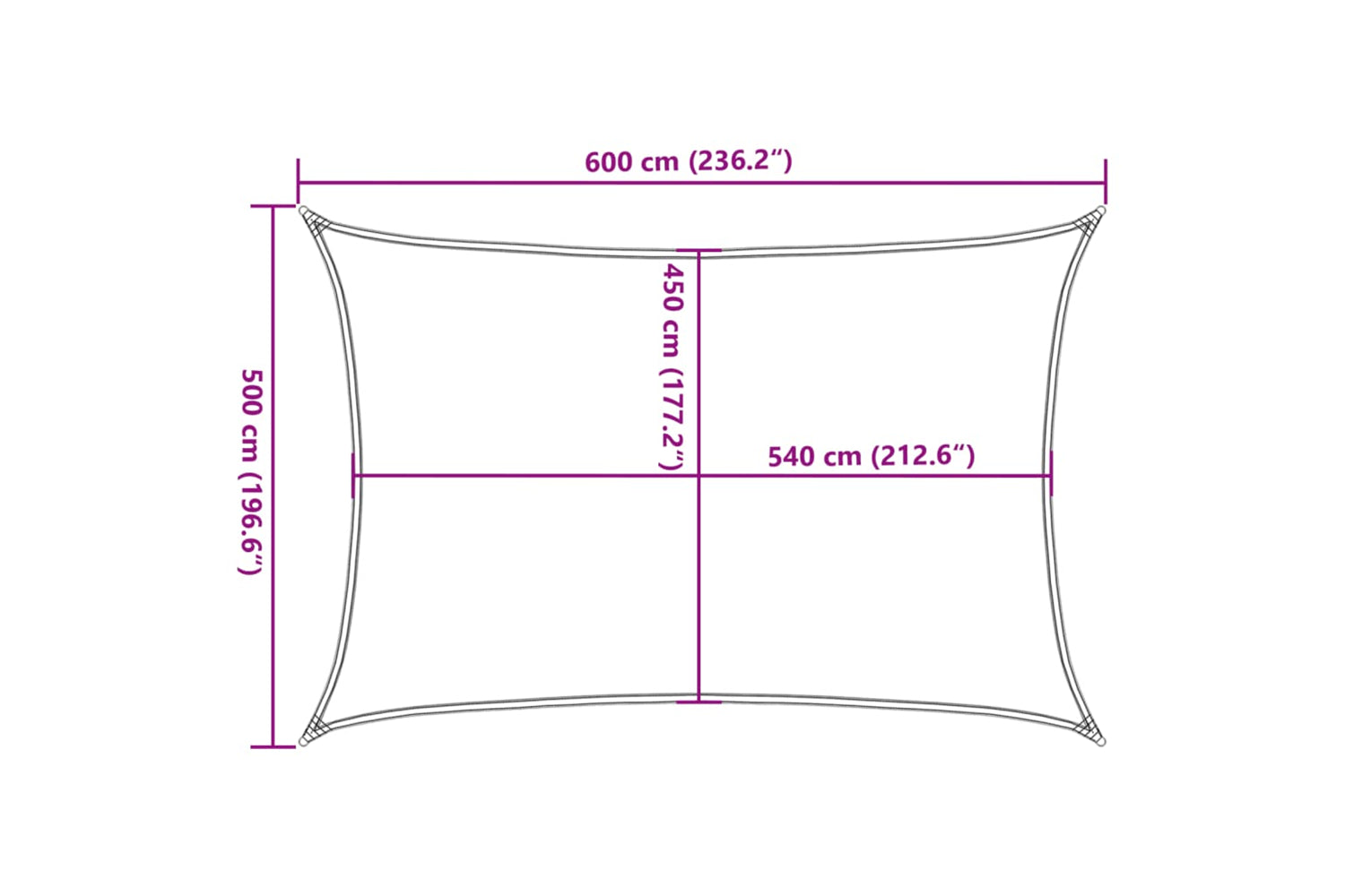 vidaXL 311191 Sunshade Sail 160 G/mÂ² Cream 5x6 M Hdpe-9