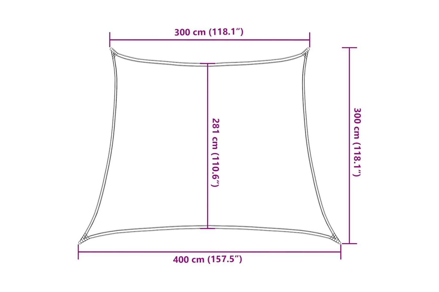 vidaXL 311654 Sunshade Sail 160 G/mÂ² Red 3/4x3 M Hdpe-9