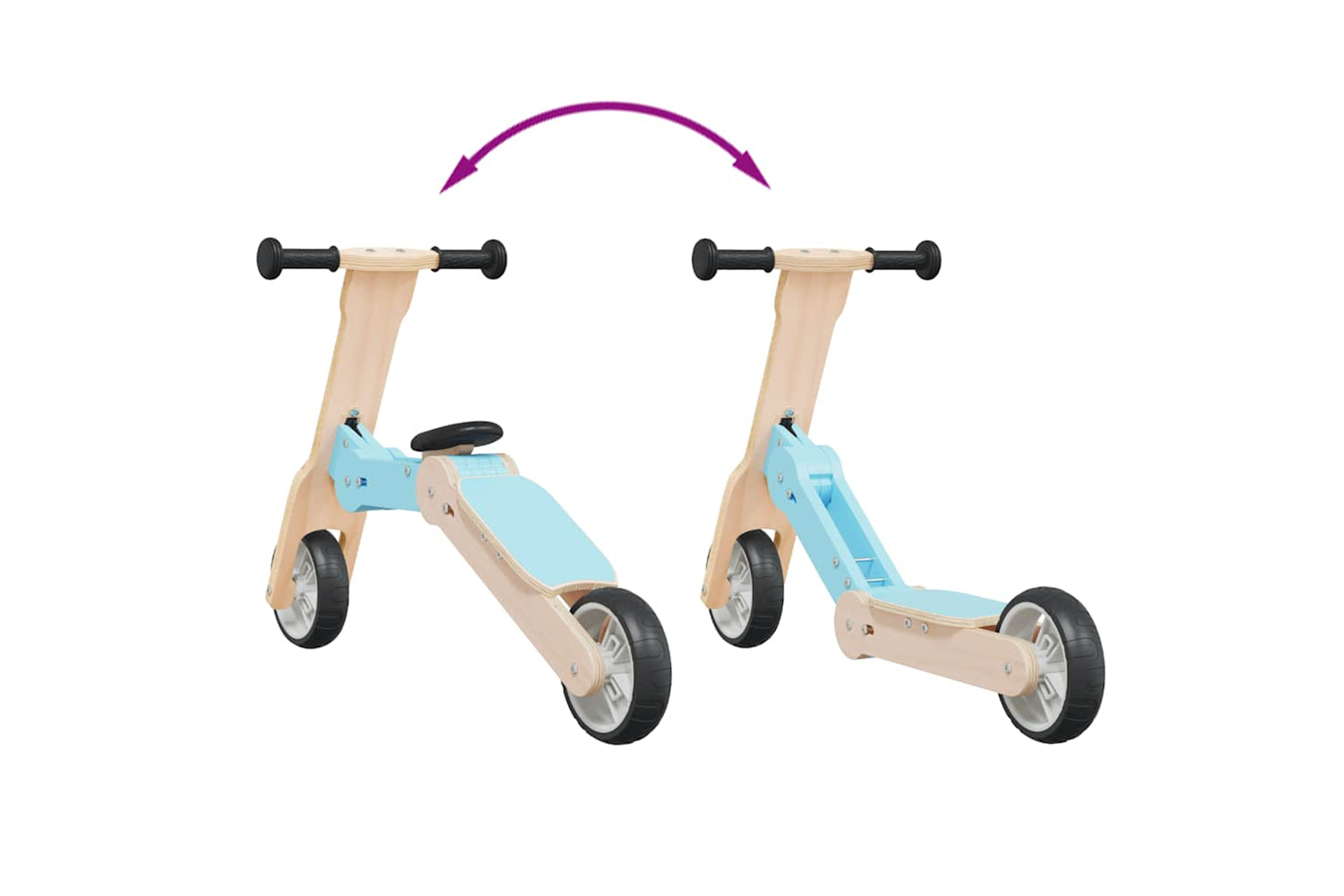 Vidaxl Kids Scooter 2-in-1 Light Blue-9