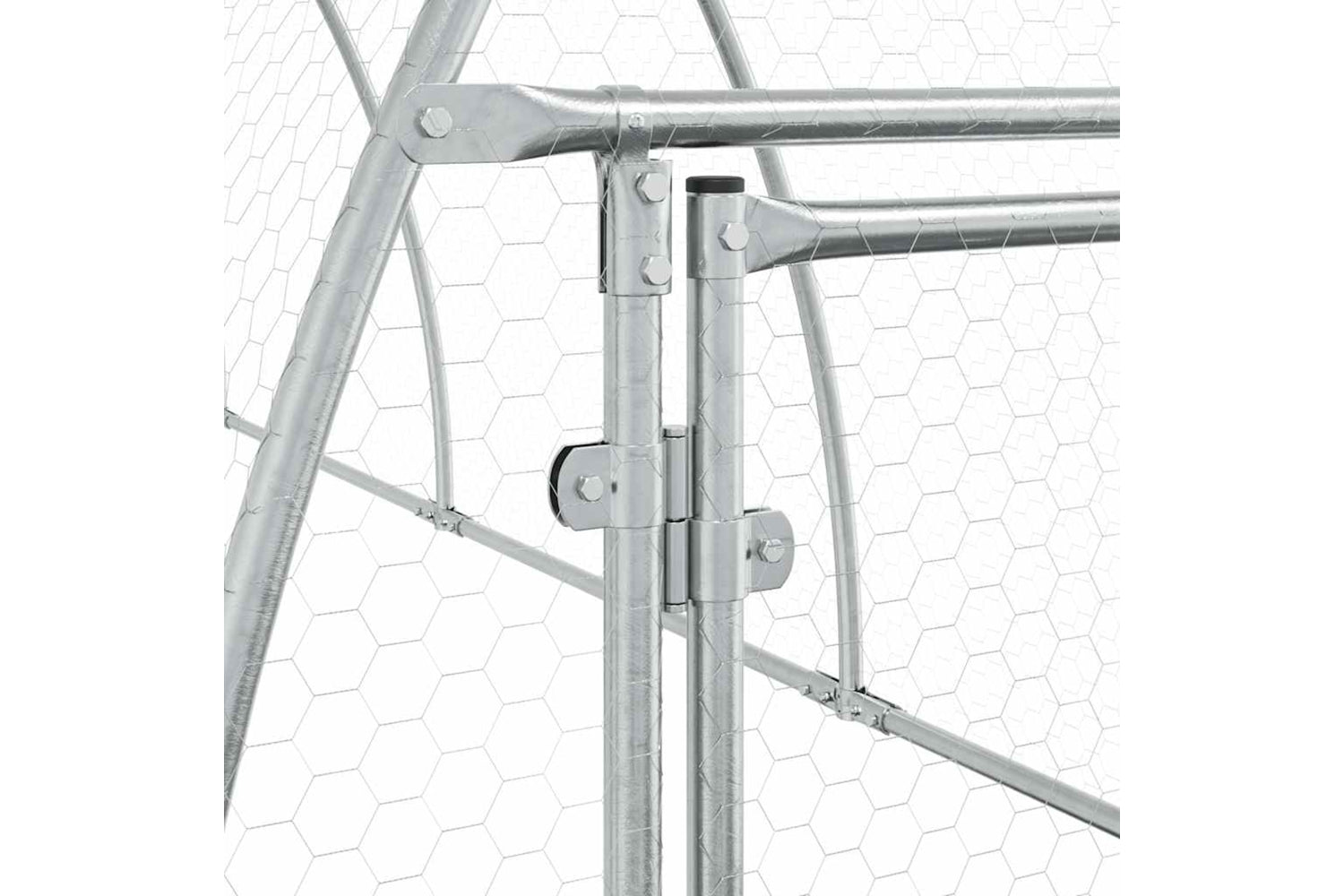 Vidaxl Chicken Cage Silver 300x105x120 Cm Galvanised Steel-9