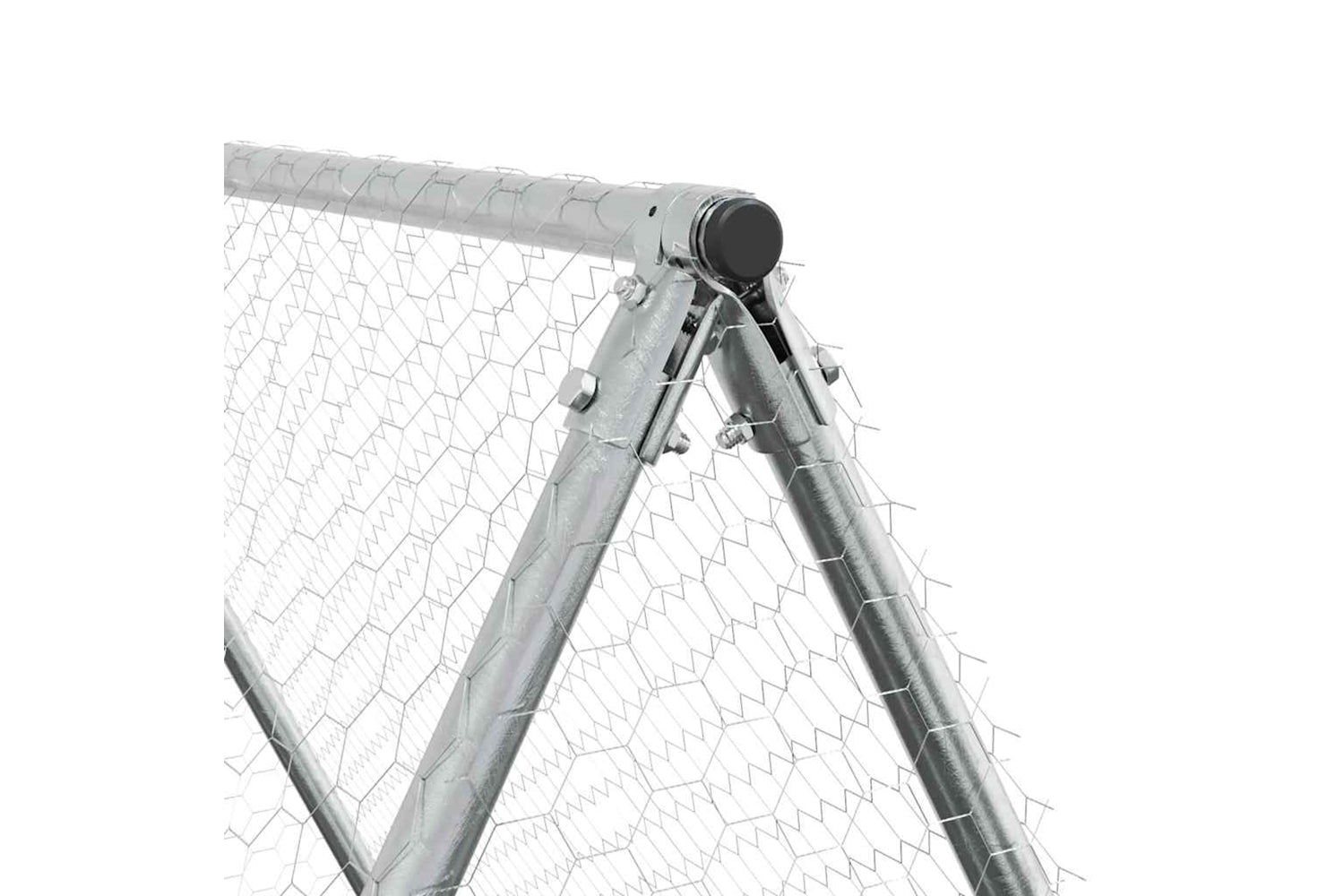 Vidaxl Chicken Cage Silver 200x100x190 Cm Galvanised Steel-9