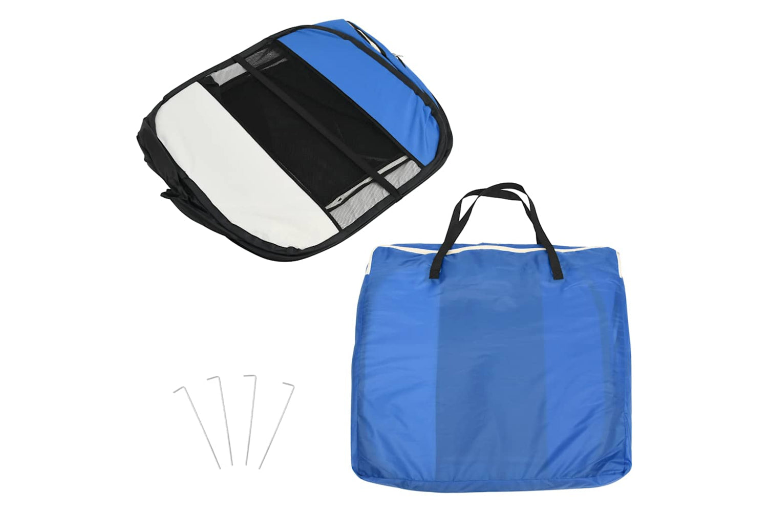 Vidaxl Foldable Dog Playpen With Carrying Bag Blue 90x90x58 Cm-9