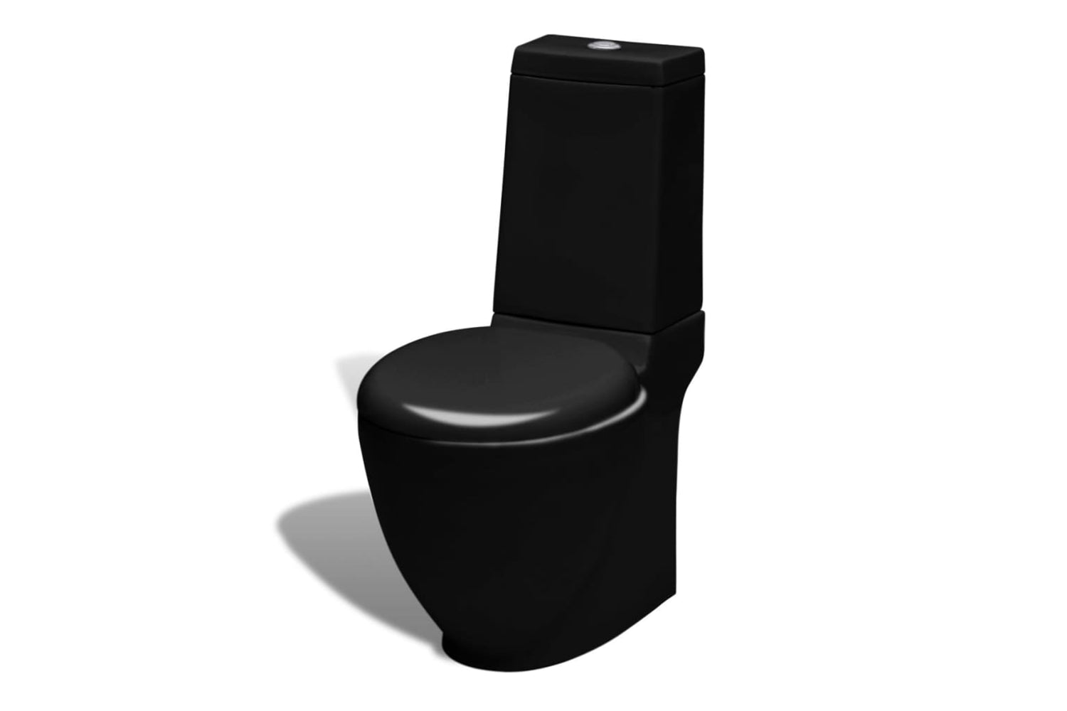 Vidaxl 270567 Black Ceramic Toilet & Bidet Set-9