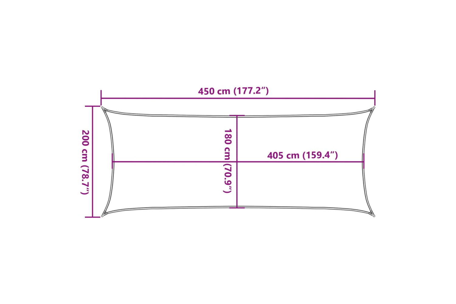 vidaXL 311175 Sunshade Sail 160 G/mÂ² Cream 2x4.5 M Hdpe-9