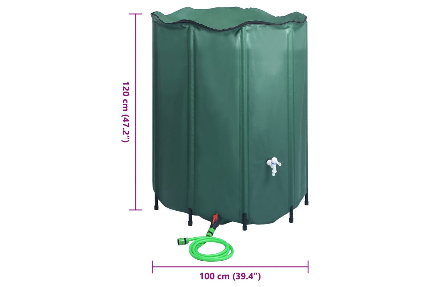 Vidaxl 48607 Collapsible Rain Water Tank With Spigot 1000 L-9