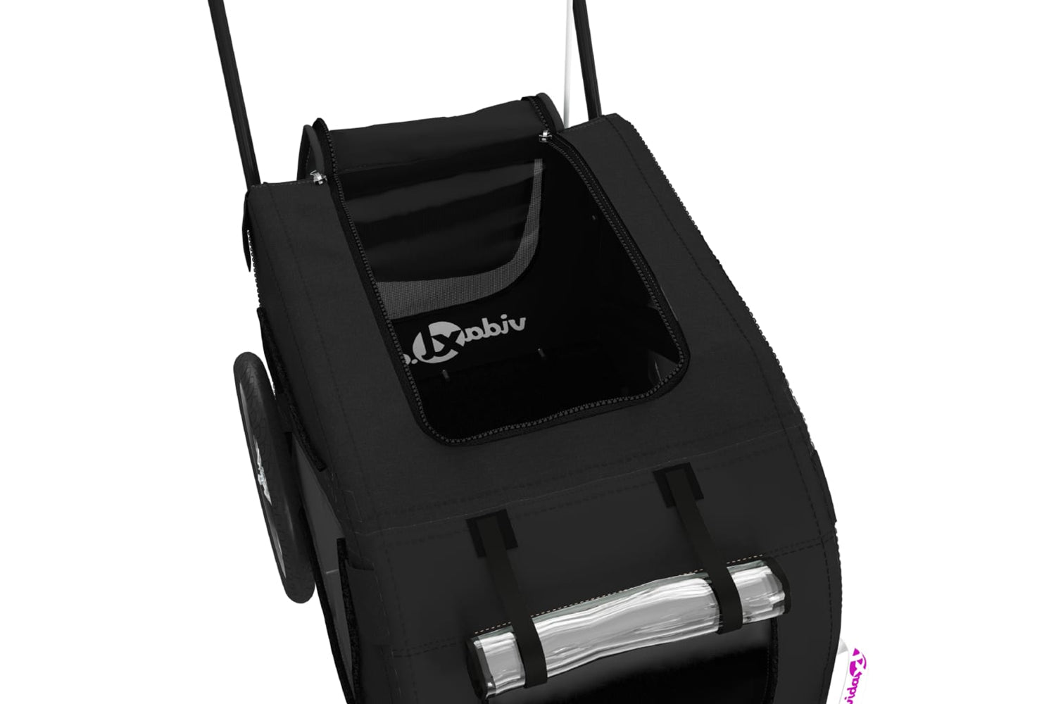 Vidaxl 93905 Pet Bike Trailer Black Oxford Fabric And Iron-9