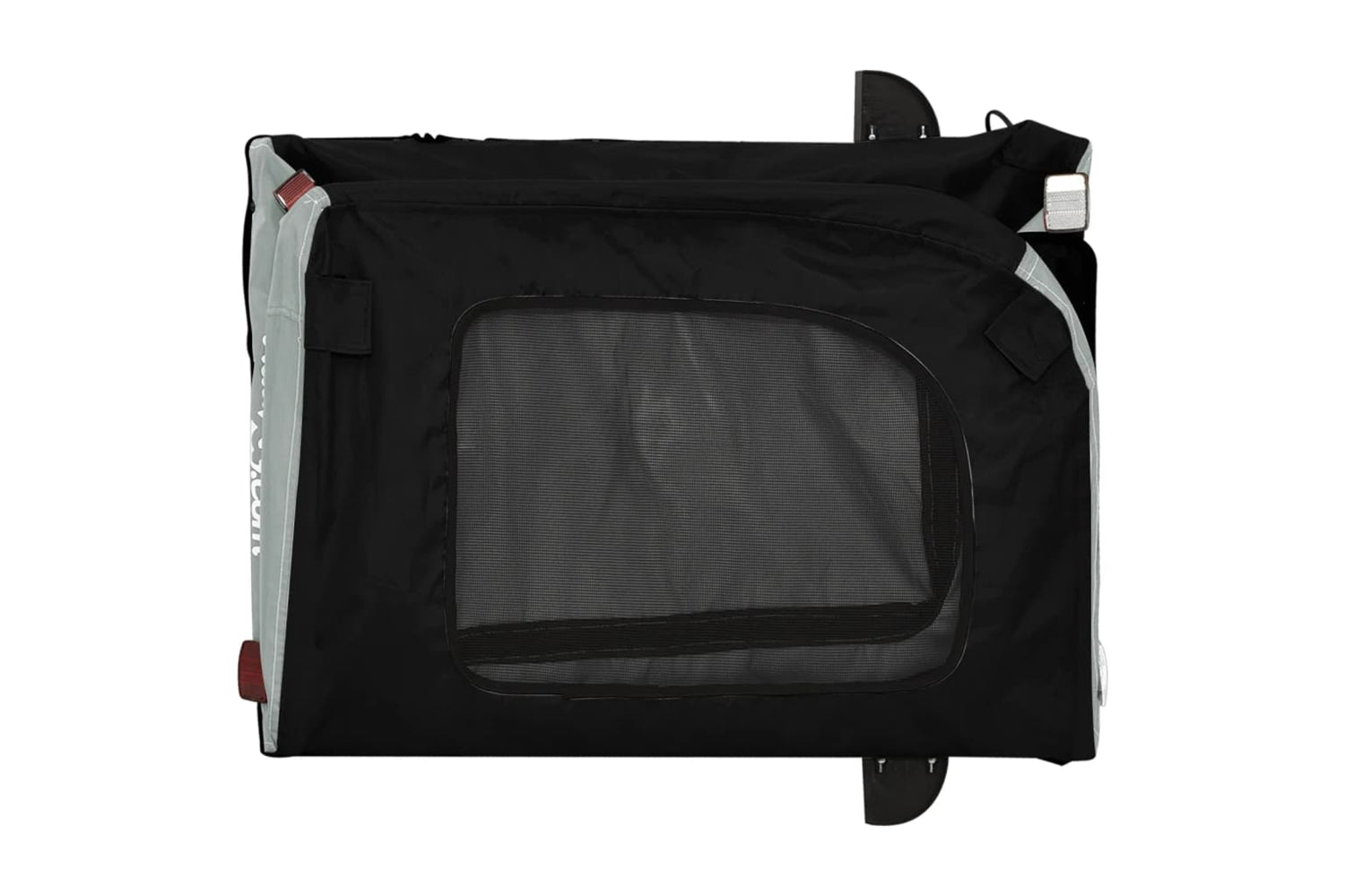 Vidaxl 93839 Pet Bike Trailer Grey And Black Oxford Fabric&iron-9