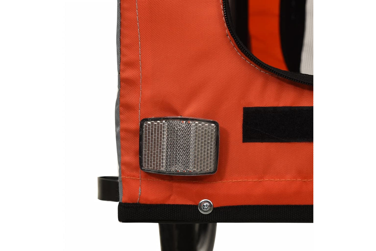 Vidaxl 93879 Pet Bike Trailer Orange And Black Oxford Fabric&iron-9