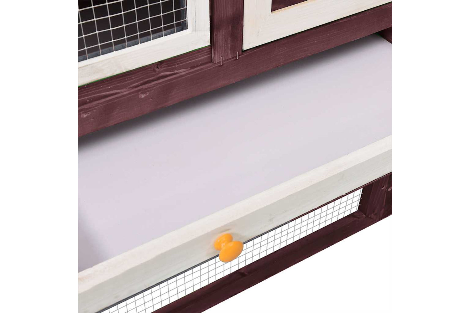 vidaXL 170870 Rabbit Hutch Mocha And White 140x63x120cm Solid Firwood-10