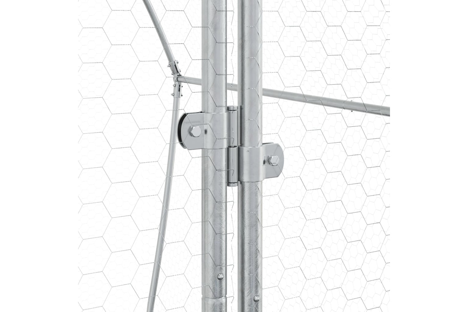 vidaXL 3281527 Rabbit Cage Silver 100x105x120cm Galvanised Steel-9