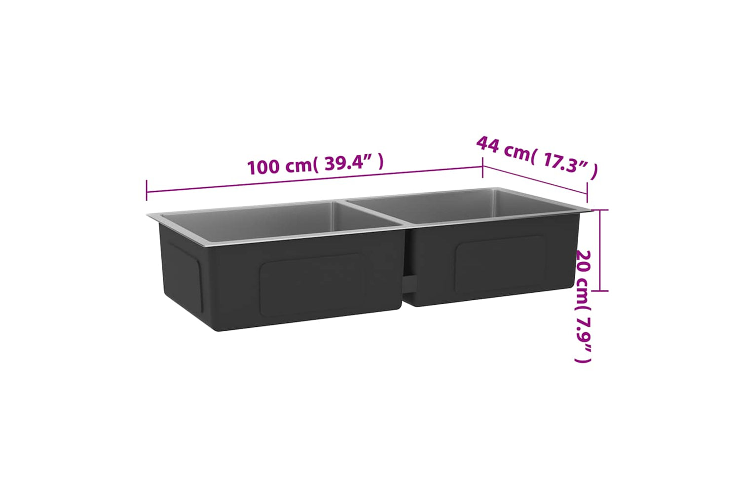 Vidaxl 51524 Handmade Kitchen Sink Stainless Steel-9