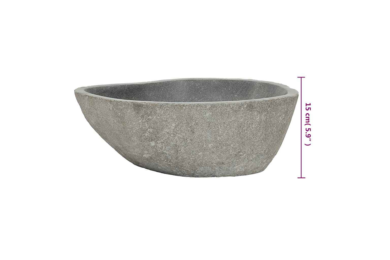 Vidaxl Basin River Stone Oval (37-46)x(29-36) Cm-9