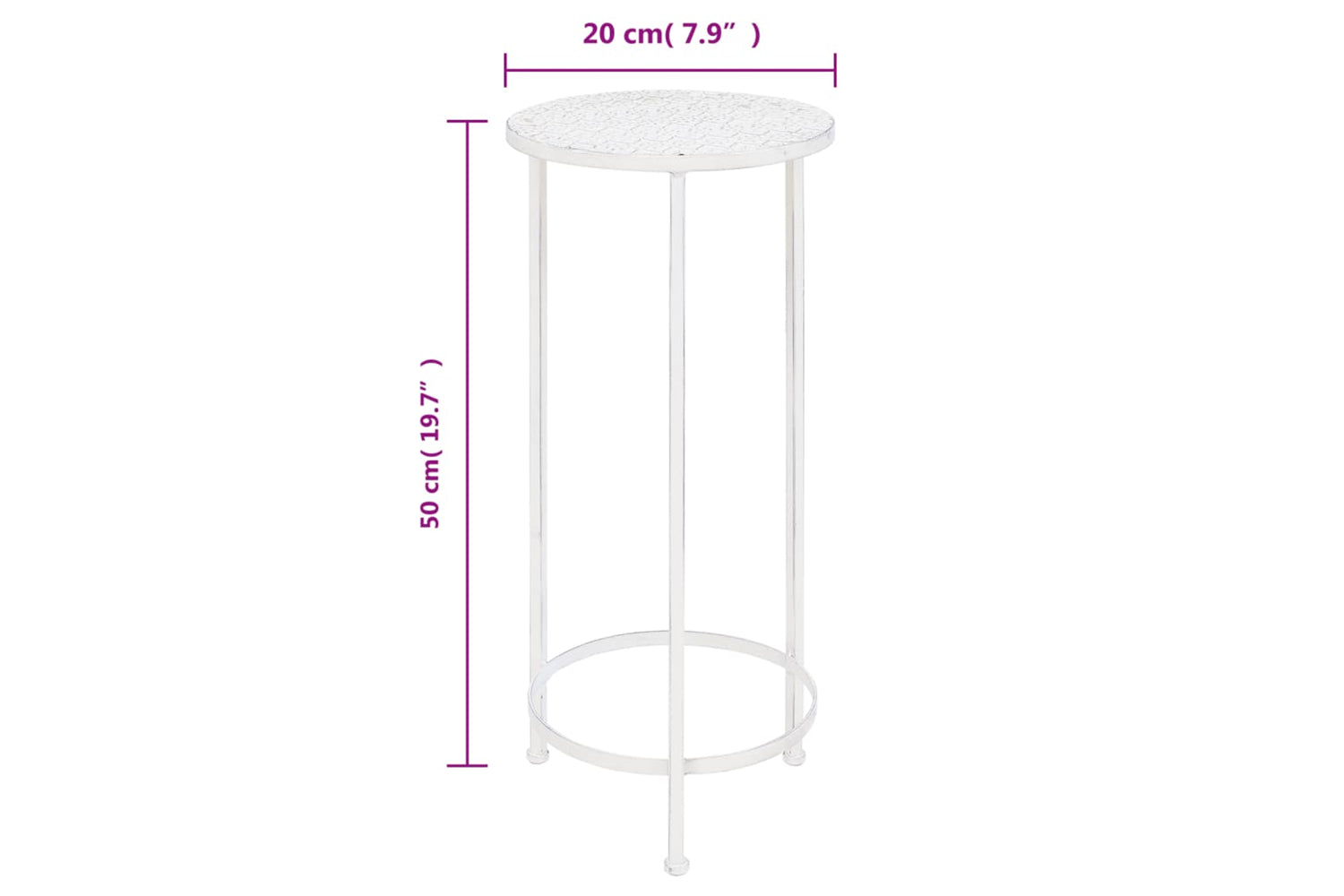 Vidaxl 245937 Plant Stand Set 3 Pieces Vintage Style Metal Antique White-10