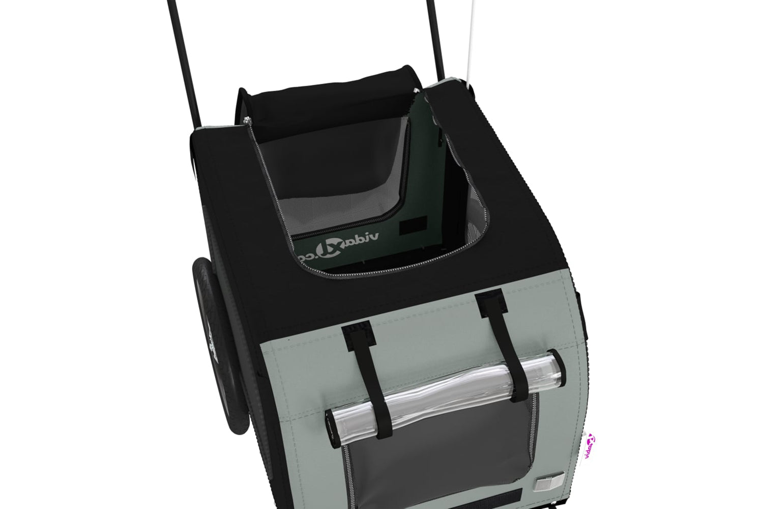 Vidaxl 93860 Pet Bike Trailer Black And Grey Oxford Fabric And Iron-9