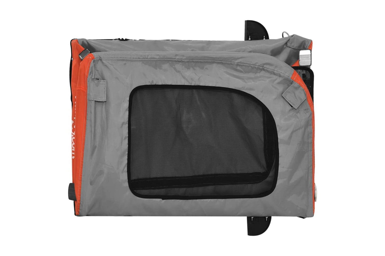Vidaxl 93837 Pet Bike Trailer Orange And Grey Oxford Fabric&iron-9