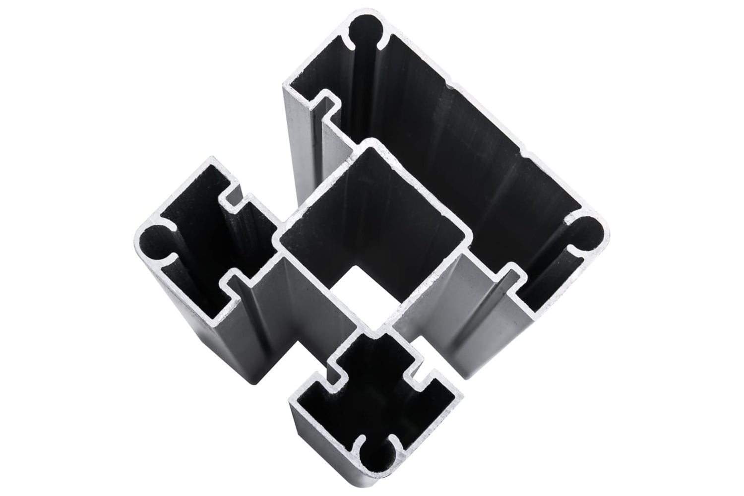 Vidaxl 3070450 Fence Panel Set Wpc 872x105 Cm Black-10